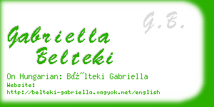 gabriella belteki business card